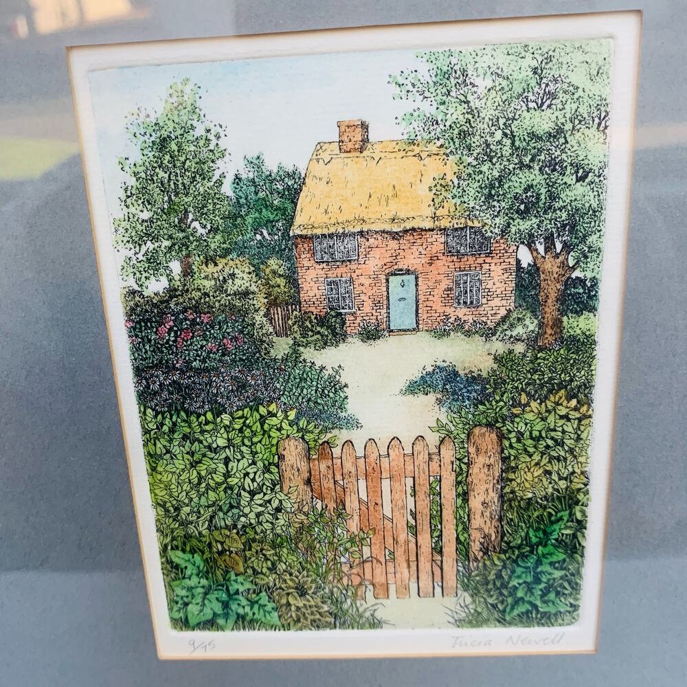 Tricia Newell English Cottage Etching Wall Art 9/75